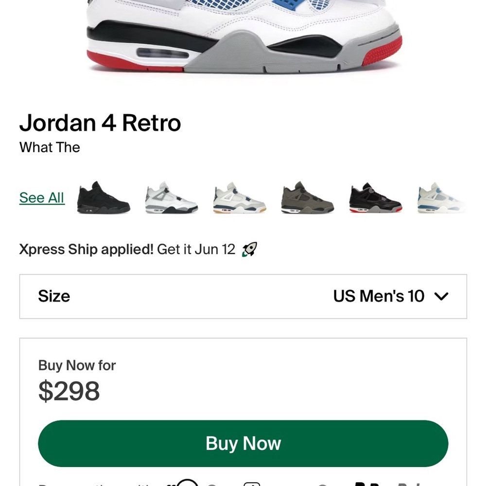 Jordan 4 “What The 4” With Ebay Authentication - Picture 2 of 2